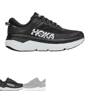 Black and white Bondi 7 Women’s Hokas